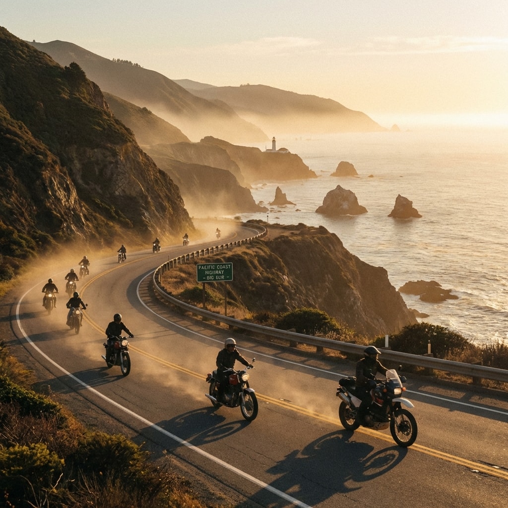 Motorcycle group ride